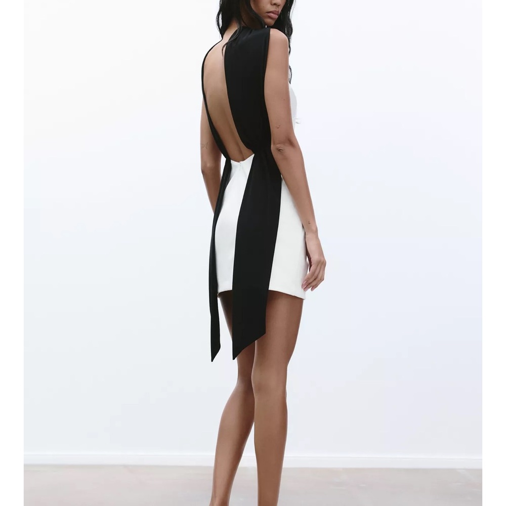 Elegant Black and White Dress